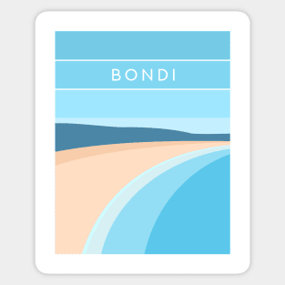 Bondi Beach, Australia in Blue Sticker